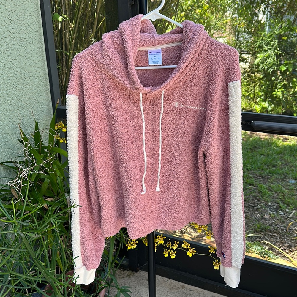 Champion XLarge AthleticWear Sleep Set-pink Hoodie & Shorts nwot